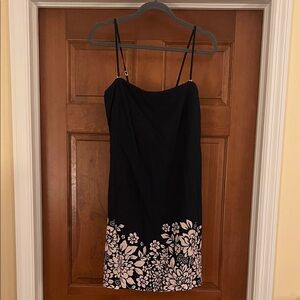 Navy Floral Strapless Skort - Women's Dress